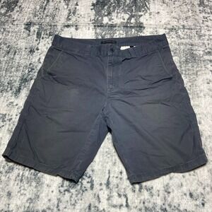 John Varvatos USA Mens Gray Chino Shorts Size 36 Flat Front Casual Summer